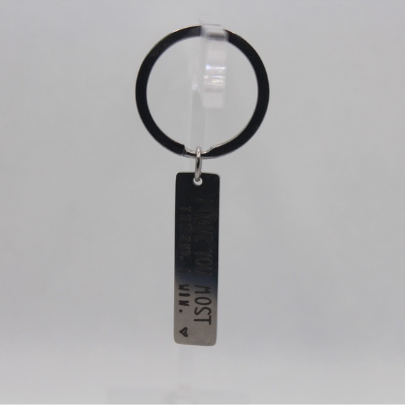 🌸 3/$15 Silver Keychain with Engraved Message - Picture 3 of 3